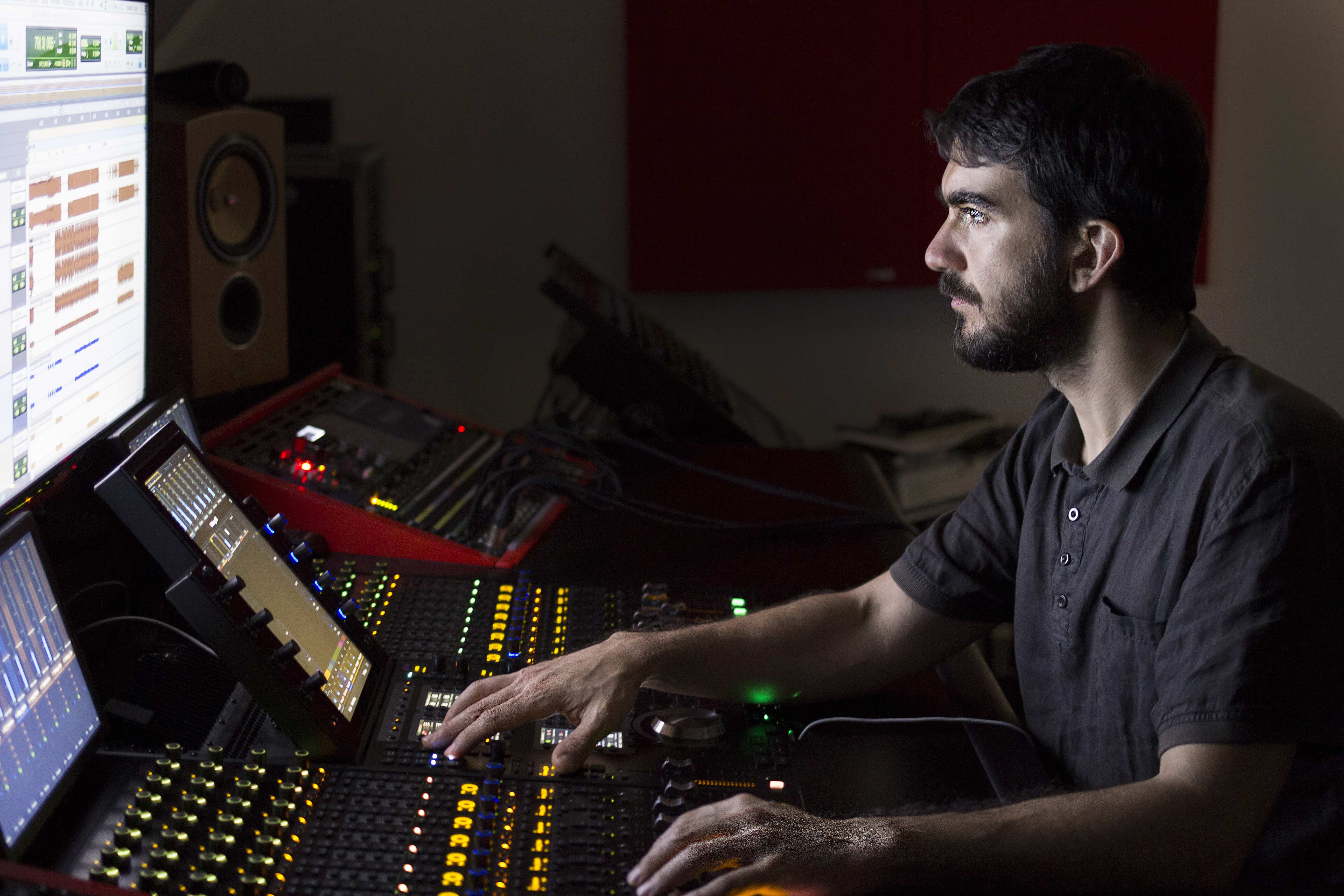 Carlos Bricio working at our Avid S6 M40 Console