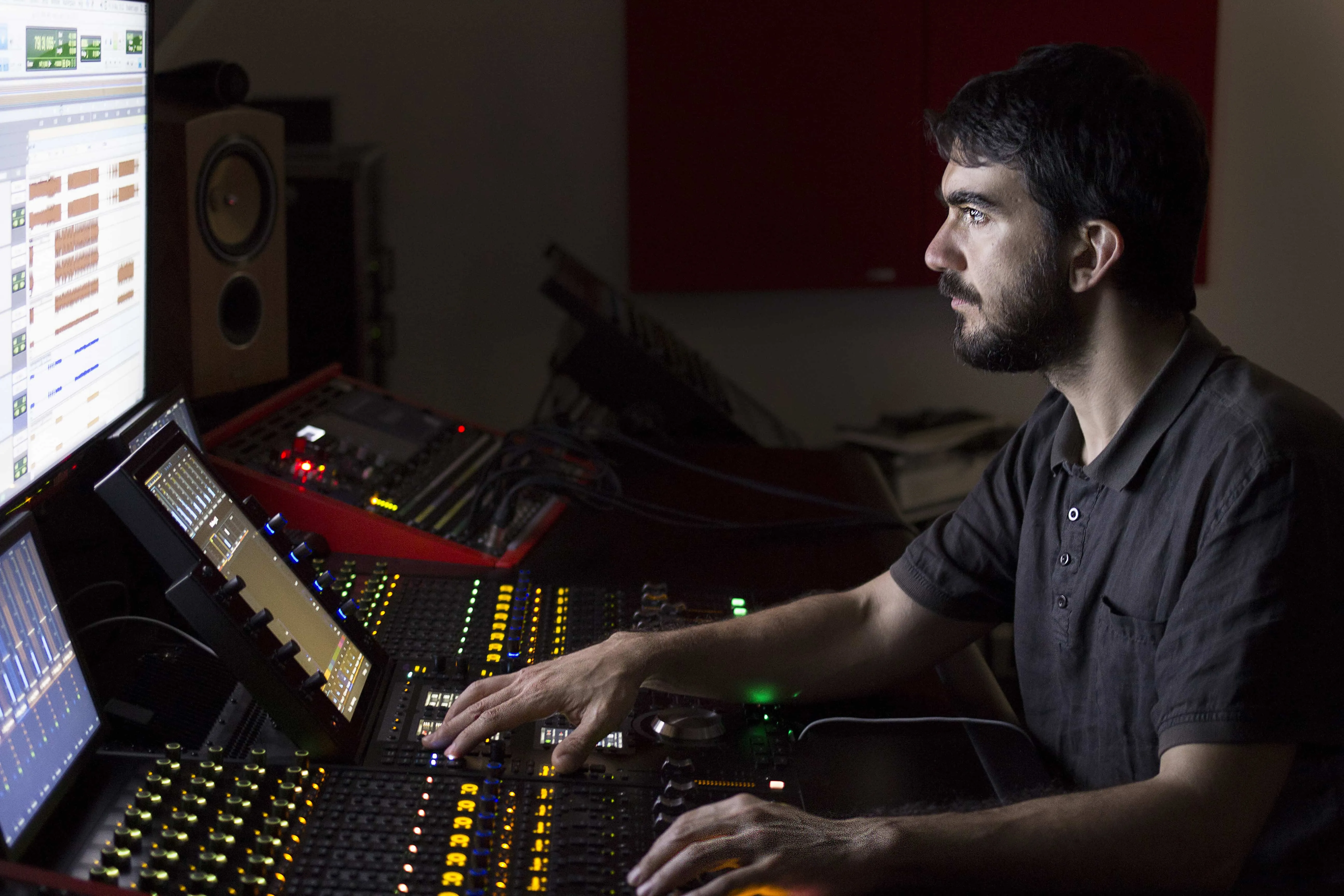 Carlos Bricio working at our Avid S6 M40 Console