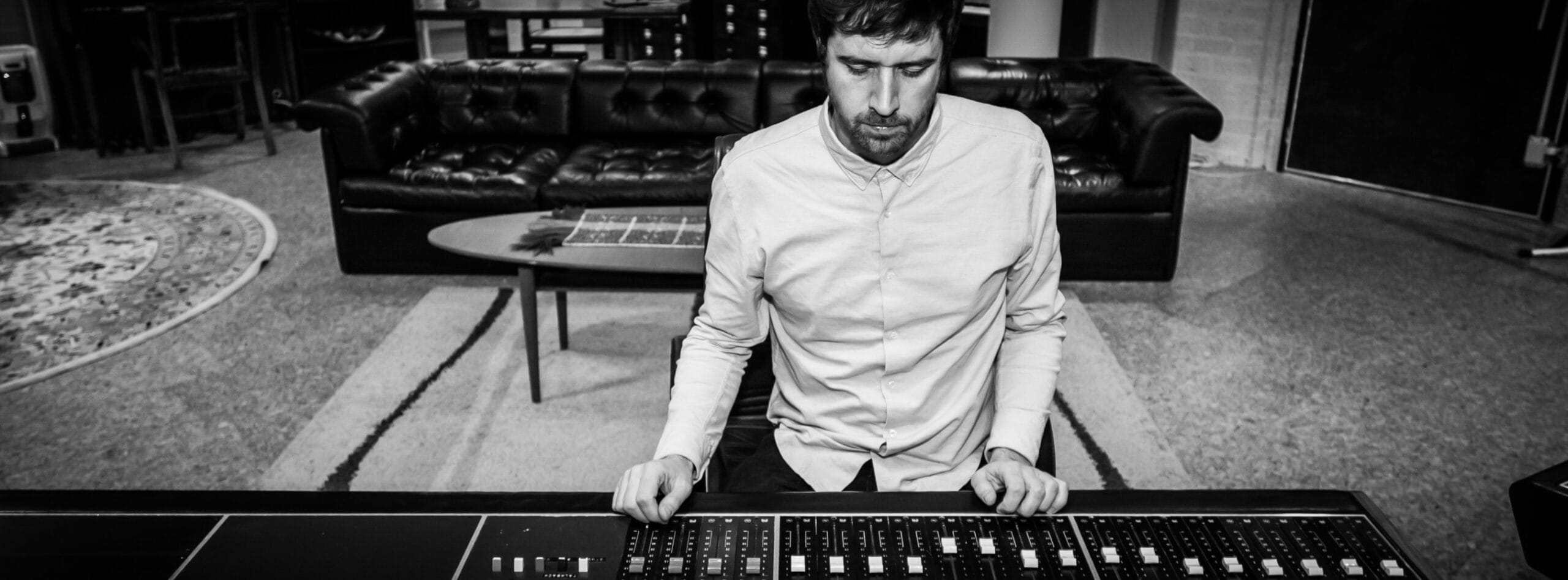 Roel Verberk behind mixing console