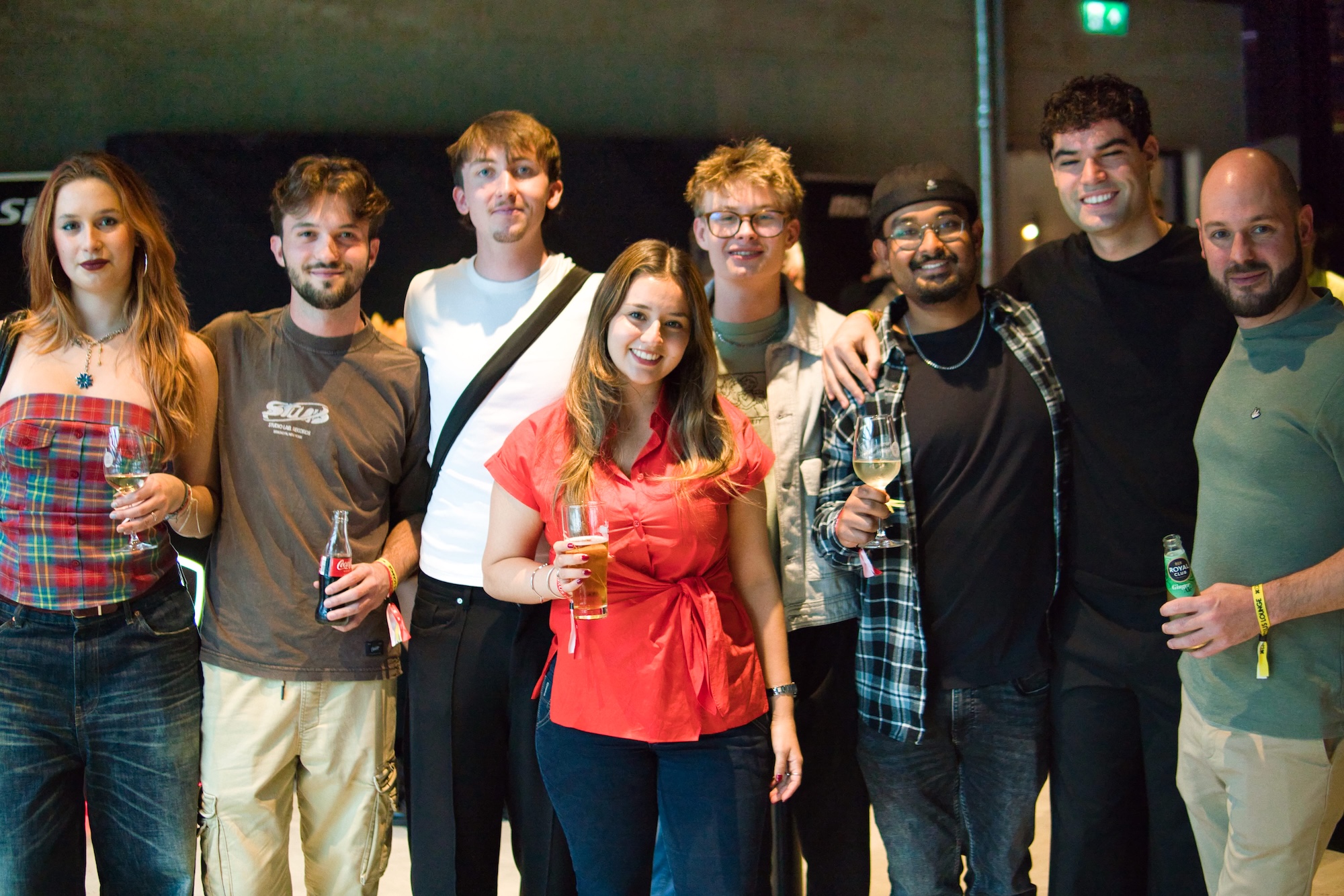 Winners, students and staff at the Nexus Lounge ADE 2025