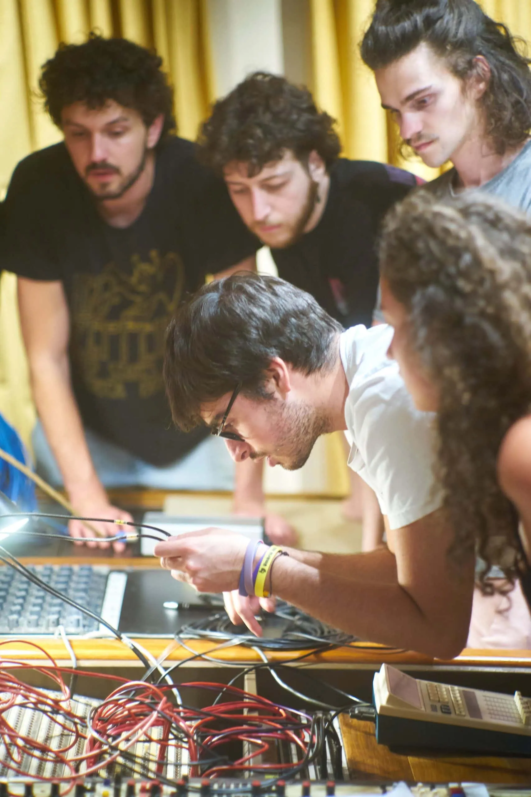 Recording session at Rockfield Studios UK with Abbey Road Institute Students