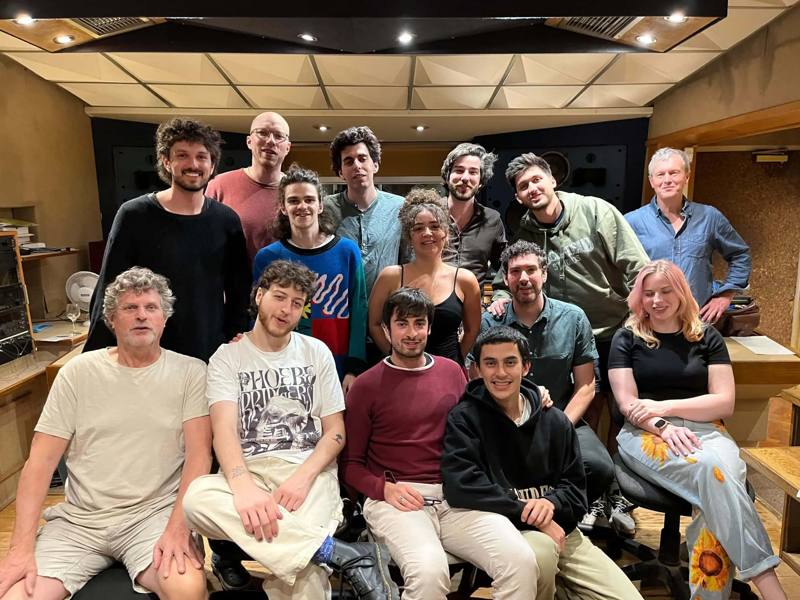 Abbey Road Institute students and Matt Butler at Rockfield Studios