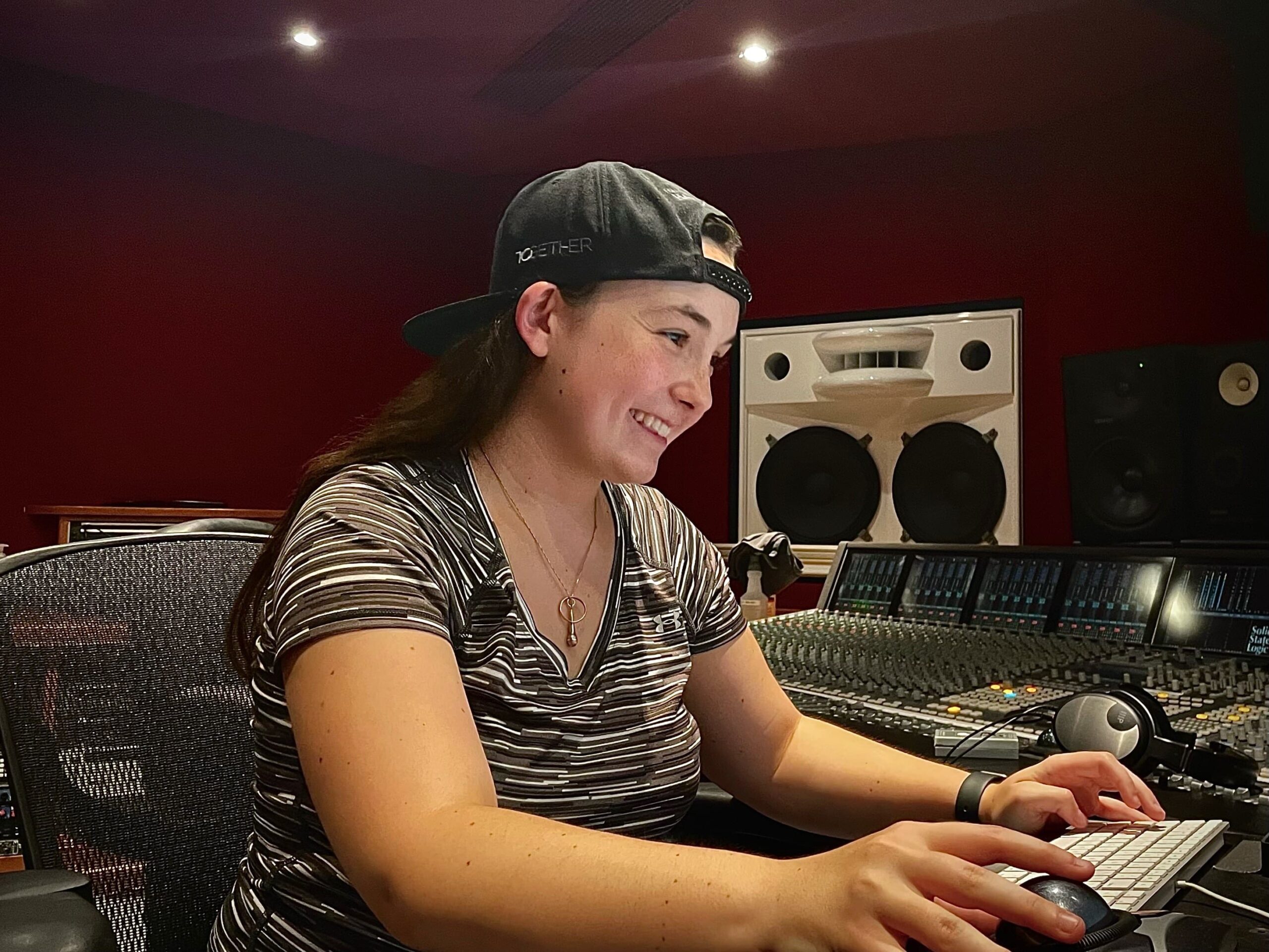 Trinity in the studio at Criteria Studios in Miami