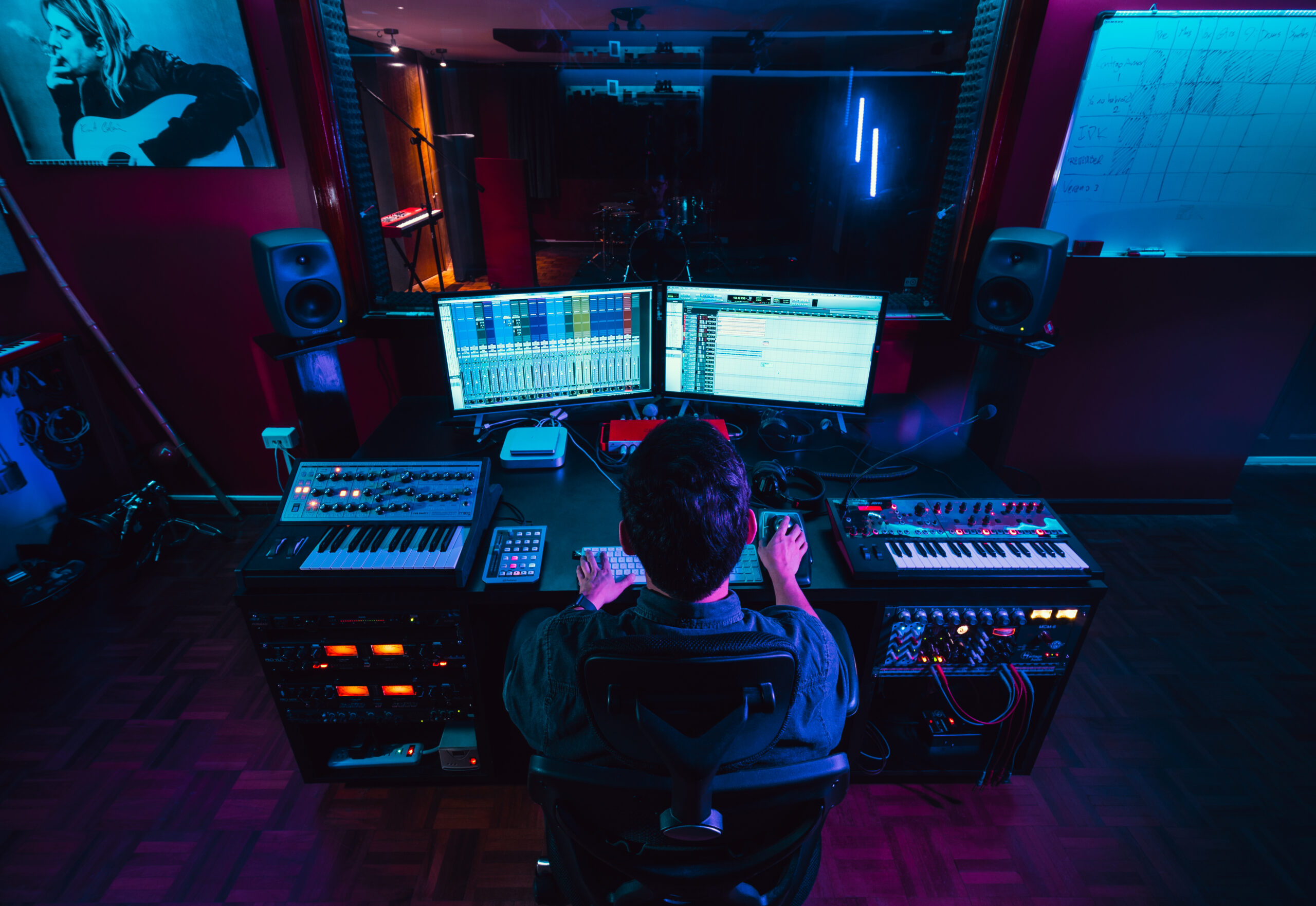 Santiago Borja in the production studio